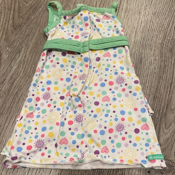 American Girl Doll Polka Dot Sundress Dress Ruffles Green - Picture 3 of 4